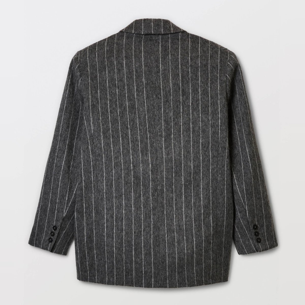 Veste blazer rayée contenant de la laine robot, MONOPRIX