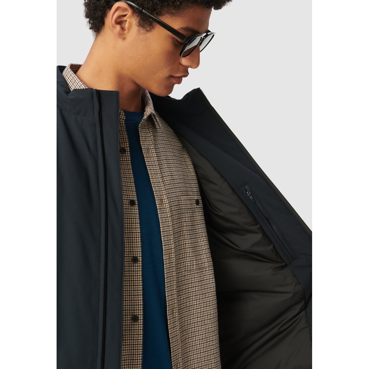 Sous-doudoune col montant bleu marine, IKKS