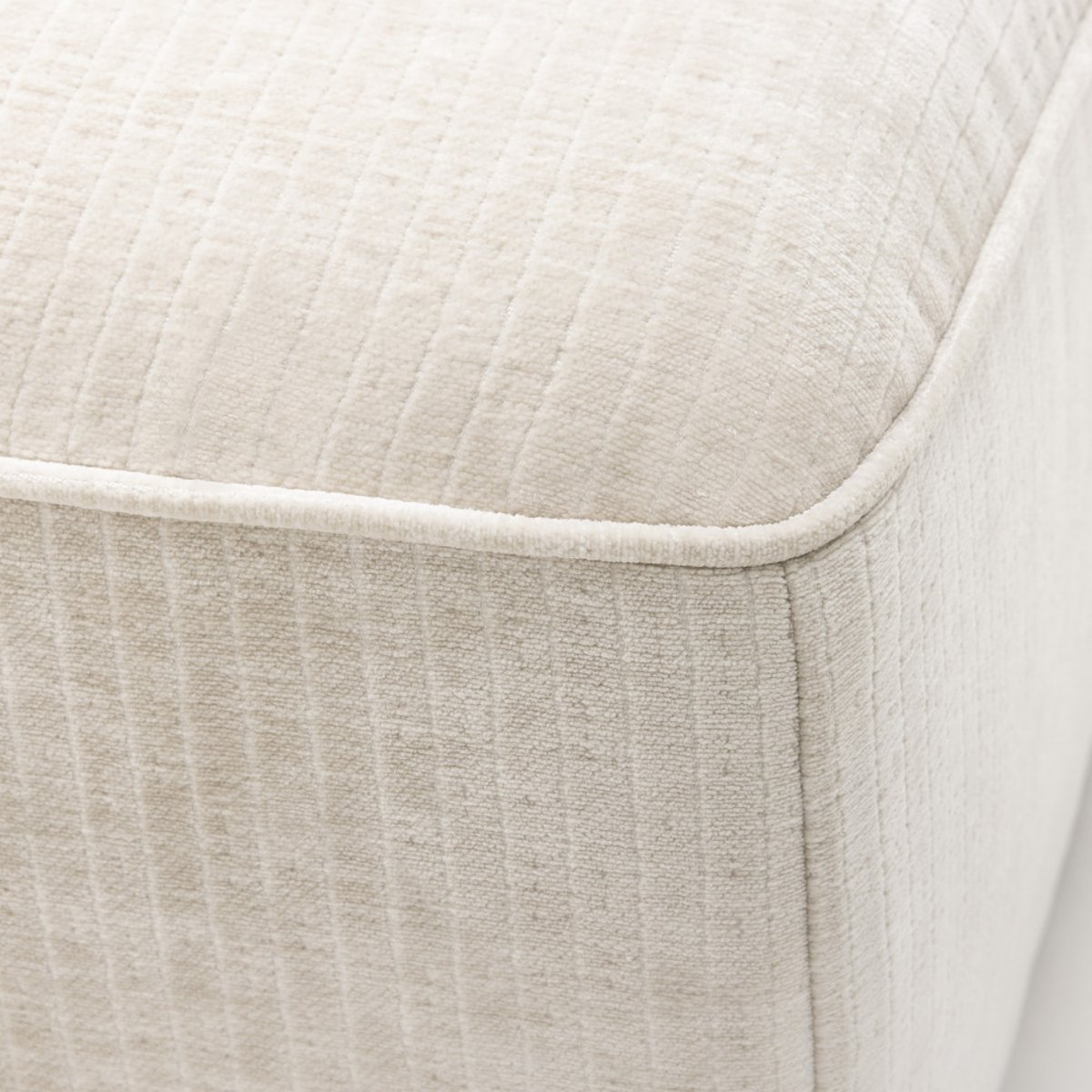 Pouf pour canapé modulable en velours côtelé - NOOR écru, DRAWER