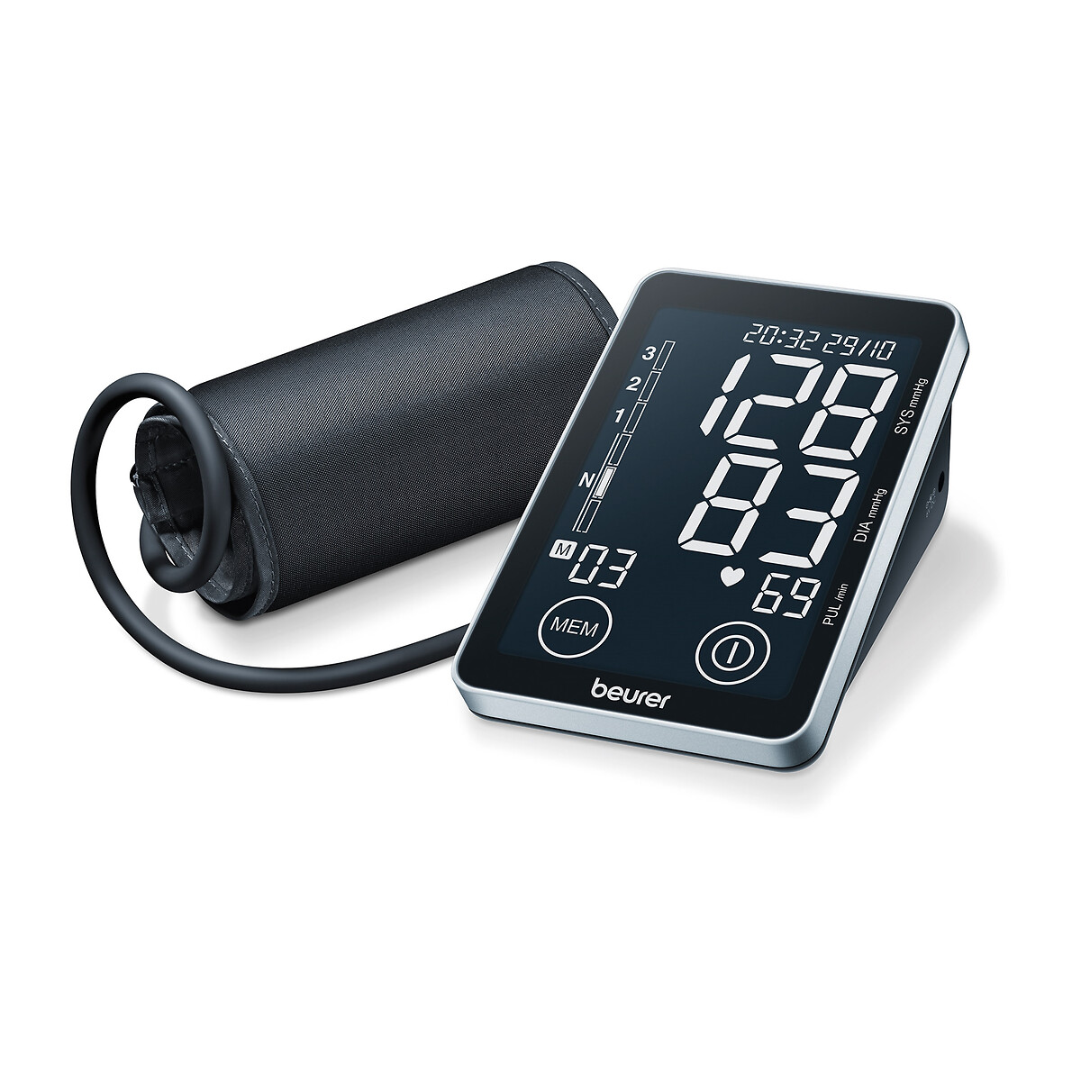 Tensiomètre bras USB BM58 noir, BEURER
