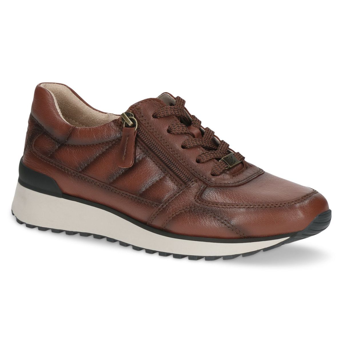 Basket en cuir nappa doux muscat, CAPRICE
