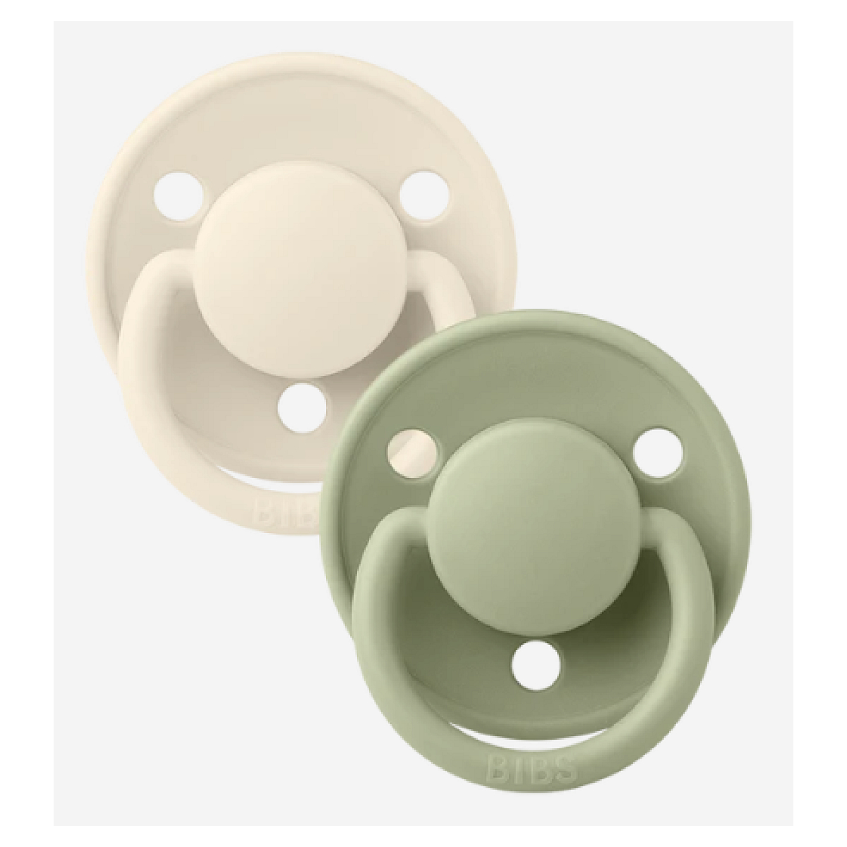 Lot de 2 sucettes de Lux- silicone en forme de cerise couleur Ivory/Sage, taille unique 0-36 mois couleur unique, Bibs