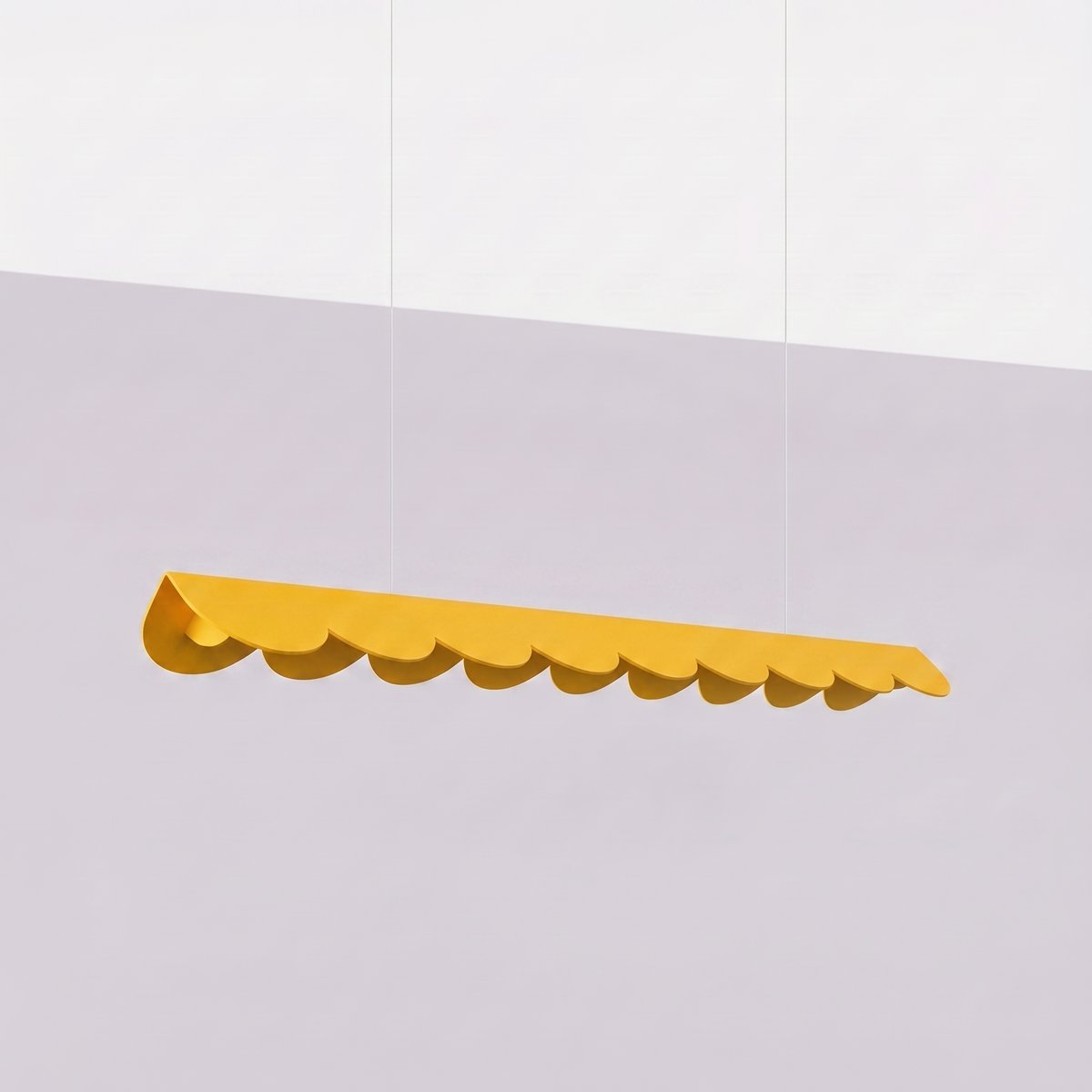 Suspension Aluminium Jaune LED 1 Biscuit jaune, EDEN