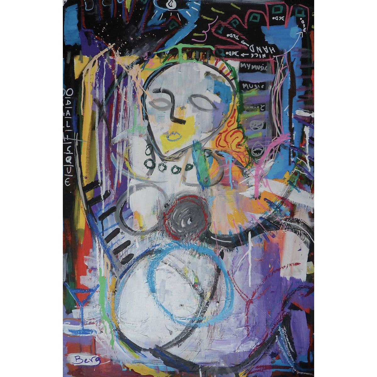 Tableau abstraite odalisque tableau alu dibond, HEXOA