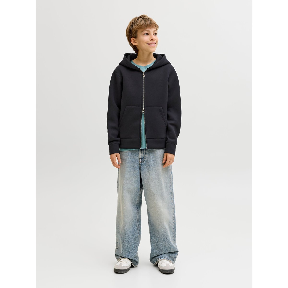 Sweat À Capuche noire - black, JACK & JONES JUNIOR