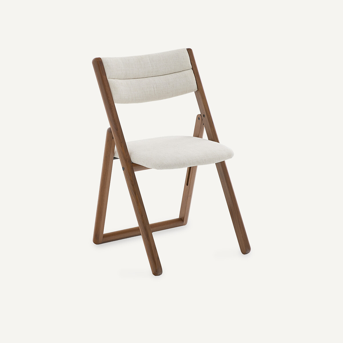Silla plegable de nogal, CAMMINATA nogal/tiza, EMMANUEL GALLINA X AM.PM