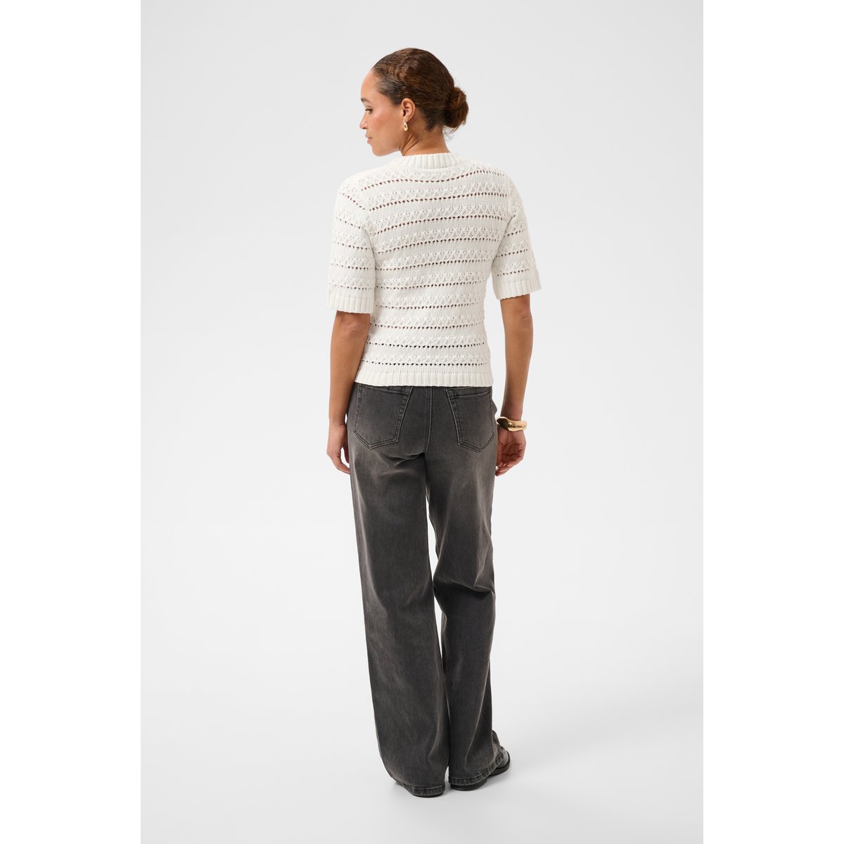 Pullover tricoté blanc, KAFFE