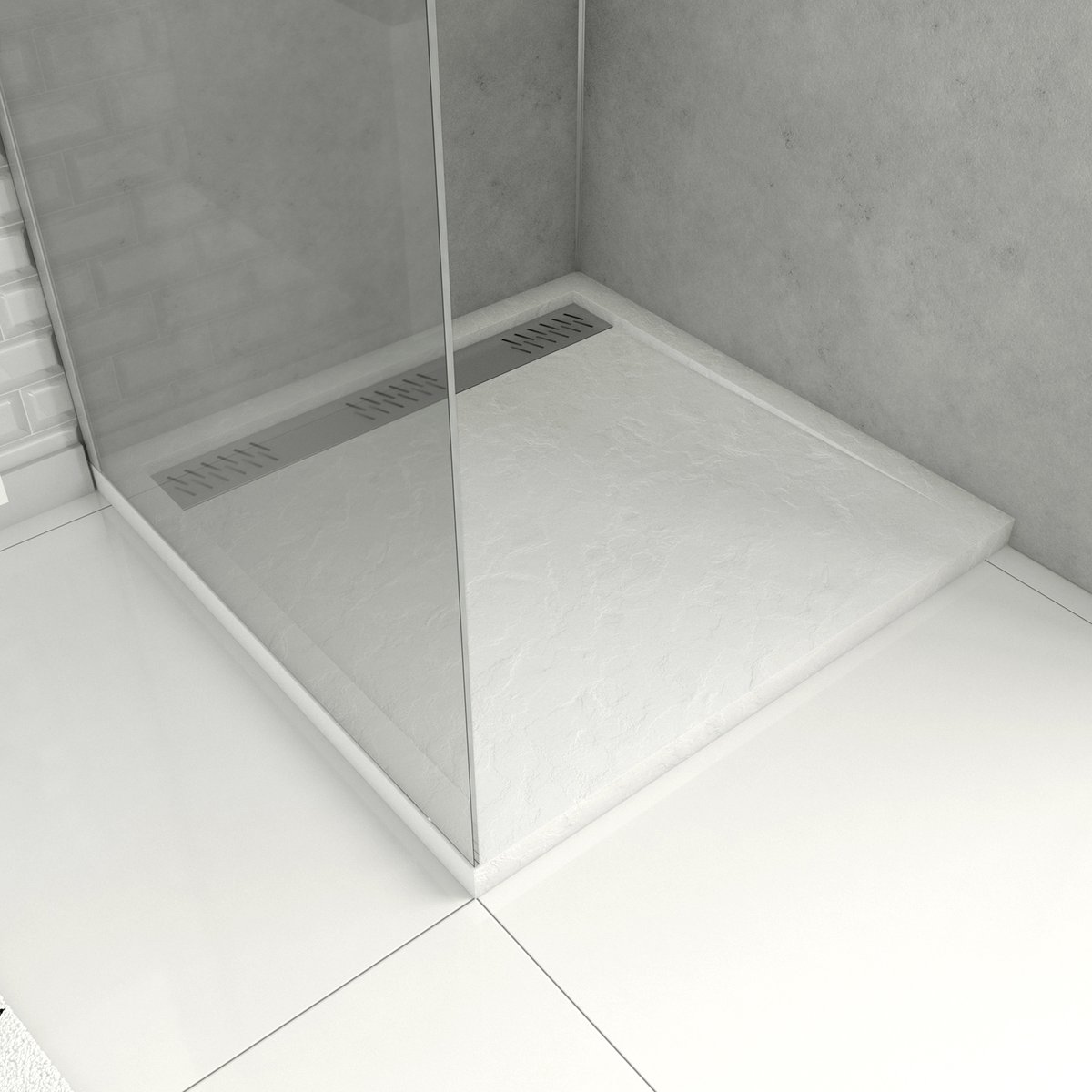 Receveur extra plat blanc, HOME MAISON
