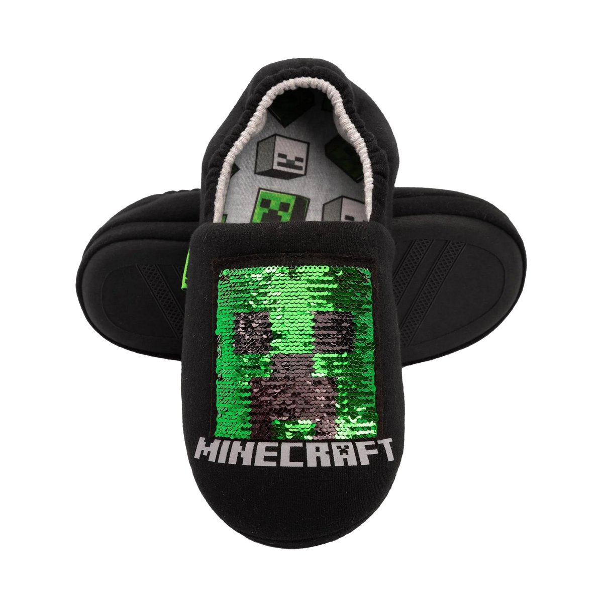 Chaussons noir / rouge / vert, MINECRAFT