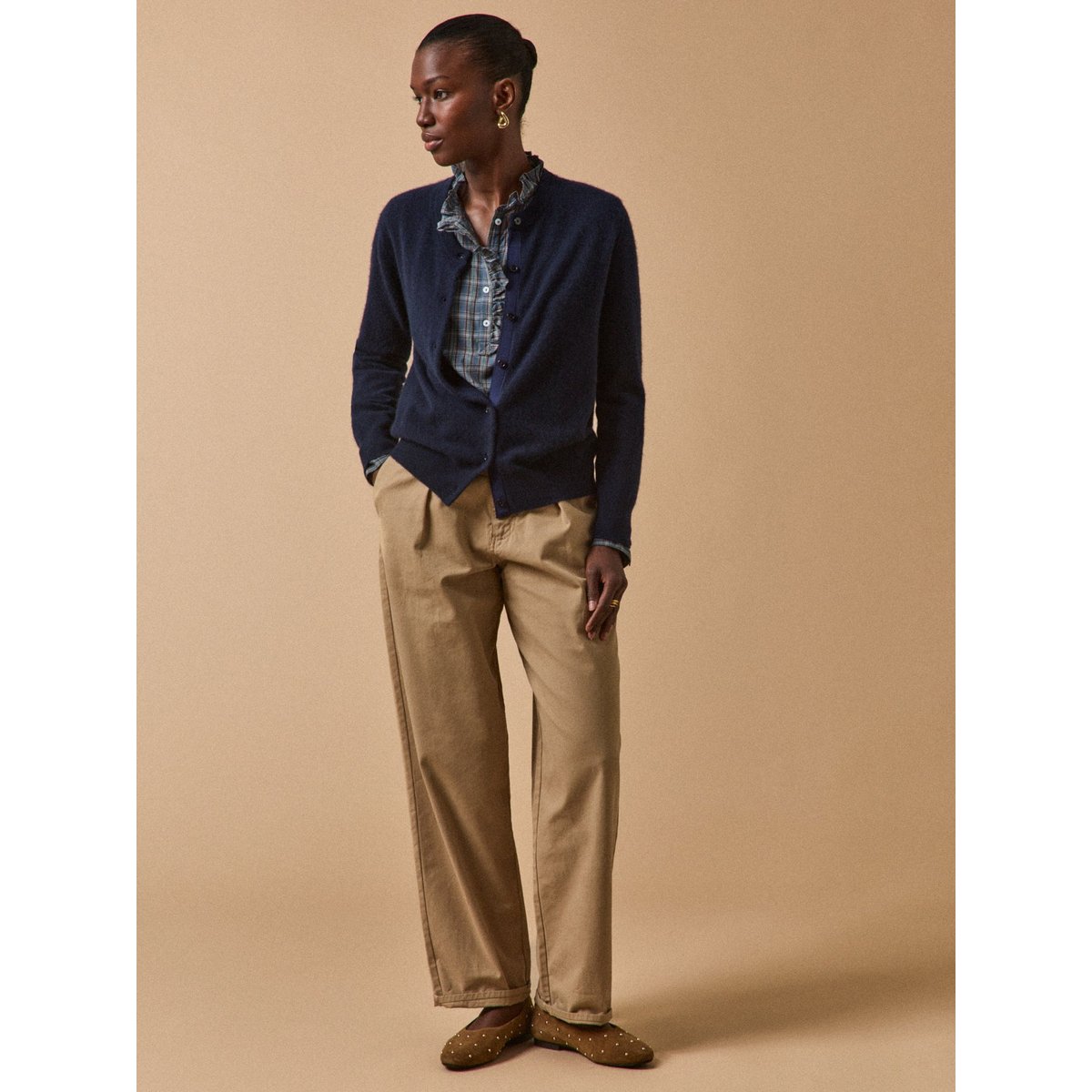 Gilet boutonné - Collection Cachemire marine, CYRILLUS