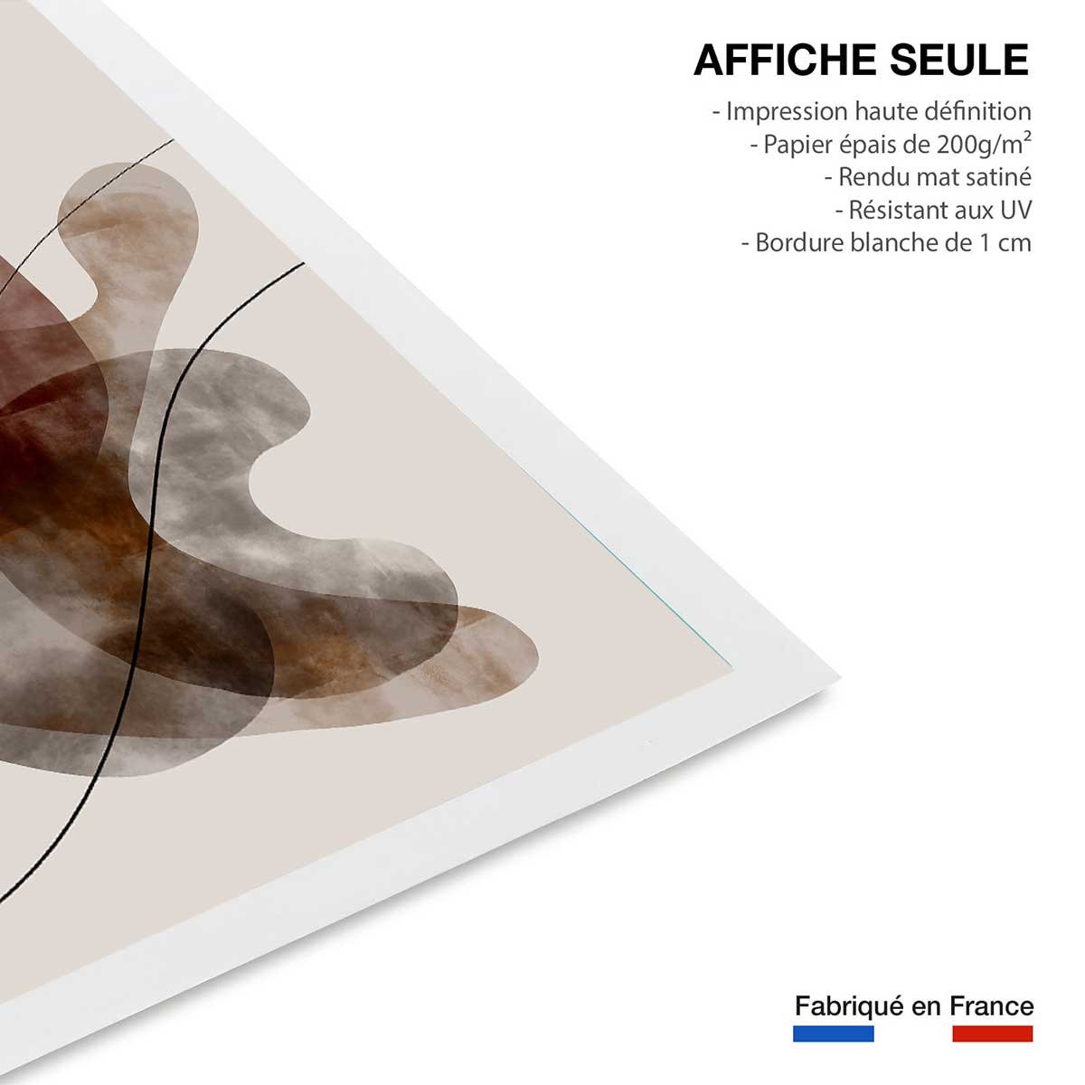 Affiche Organisme abstrait N°2 affiche seule, HEXOA