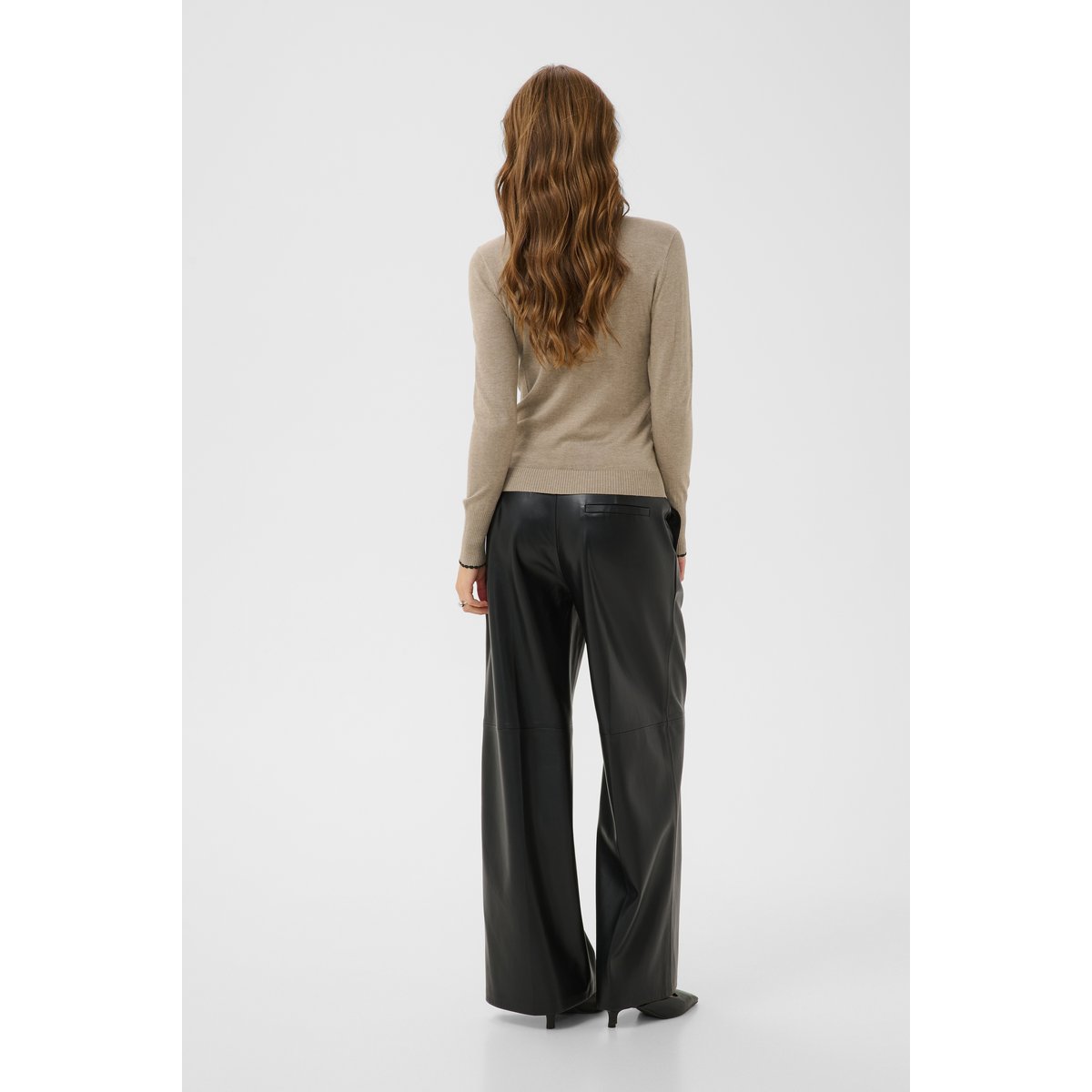 Pullover tricoté beige desert taupe melange, KAFFE