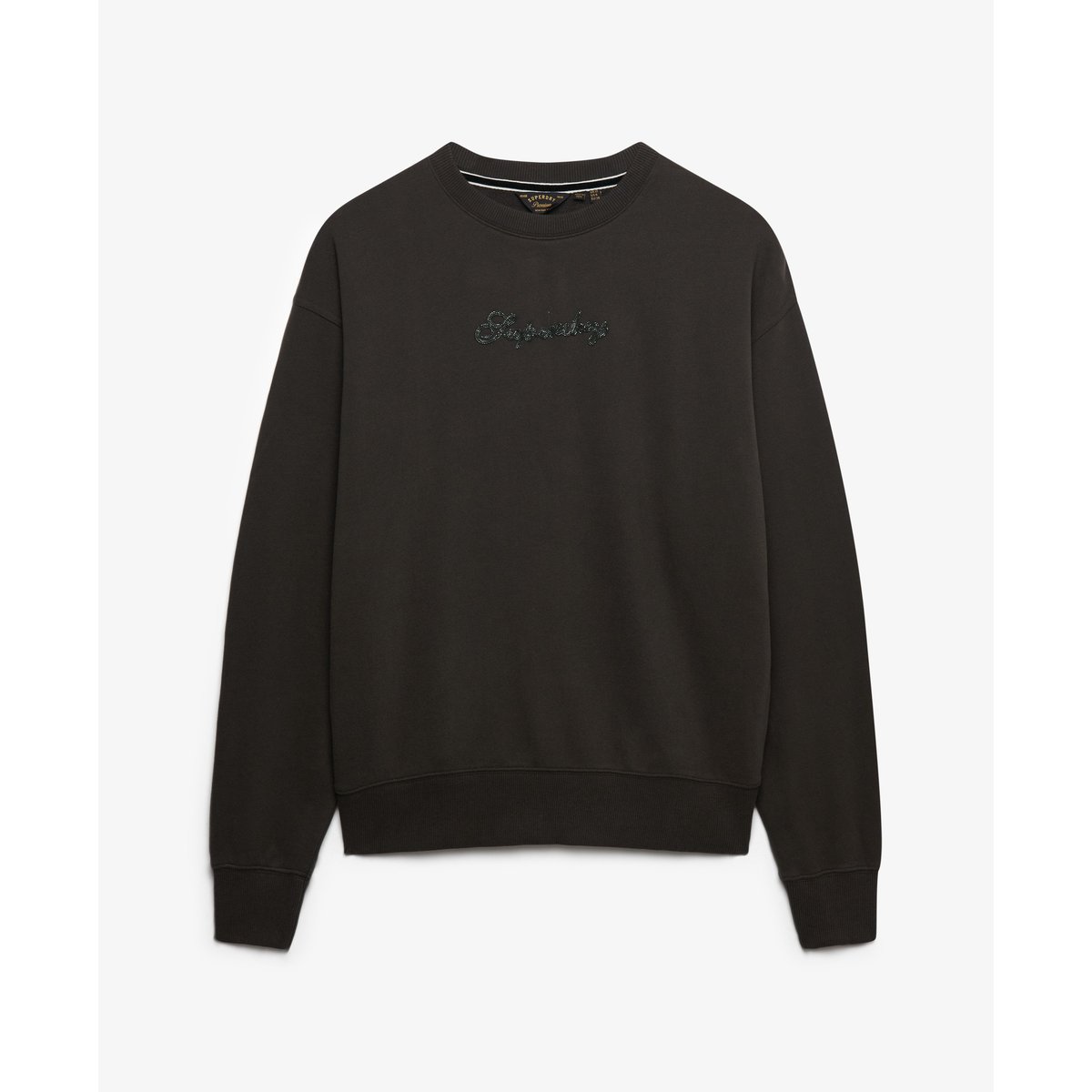 Sweatshirt Ras du Cou Script Brand Décontracté phantom, SUPERDRY