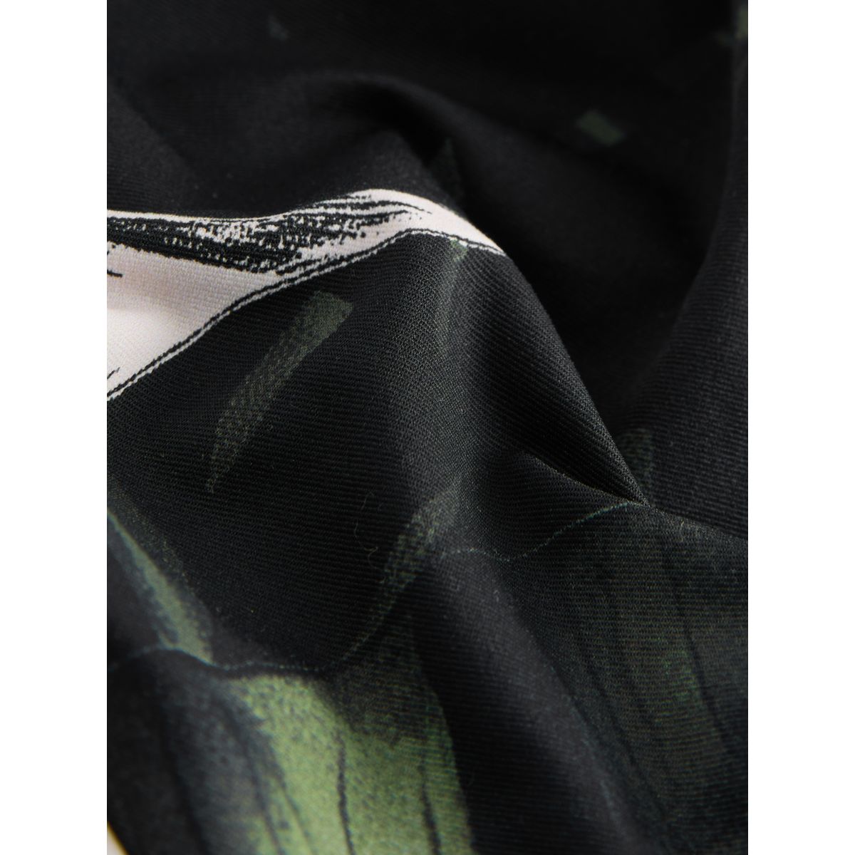 Maillot de bain gainant à torsade feuille noire/verte, NEXT