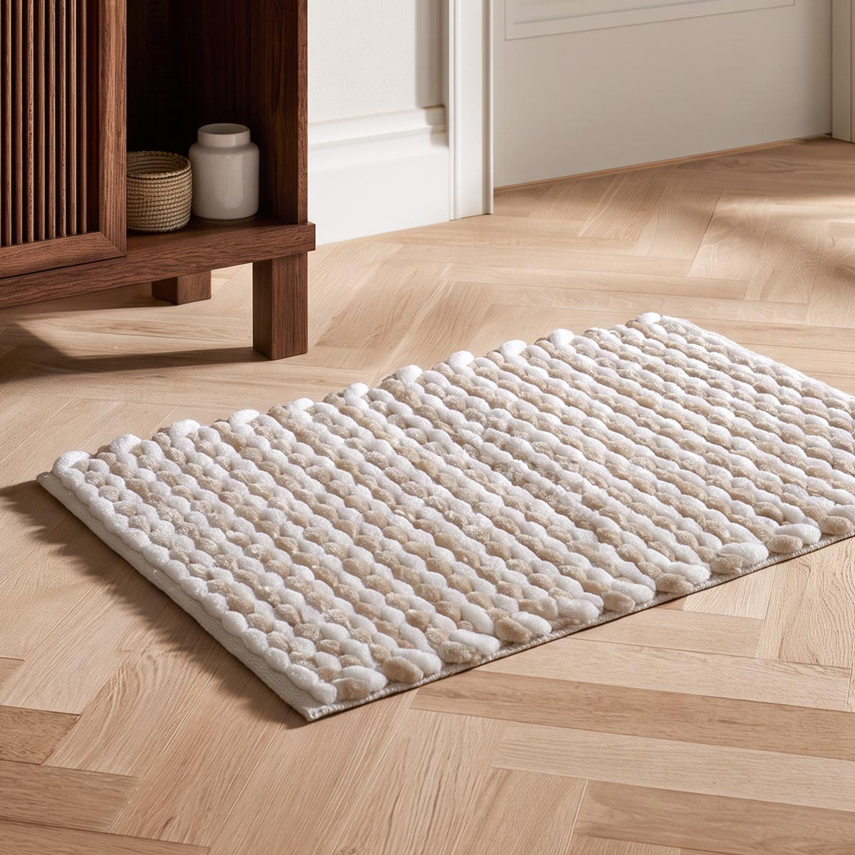 Tapis en chenille 2500 g/m² TENDER beige, SENSEI MAISON
