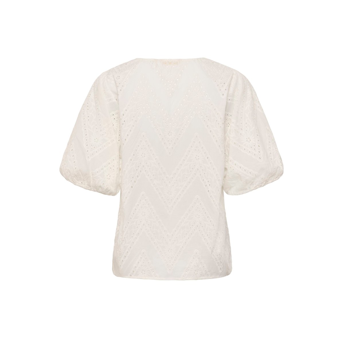Blouse à manches courtes blanc snow white, CREAM