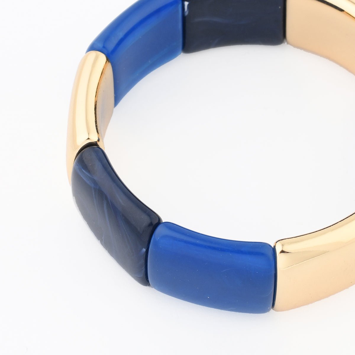 Bracelet élastique bleu et doré bleu, BALABOOSTE