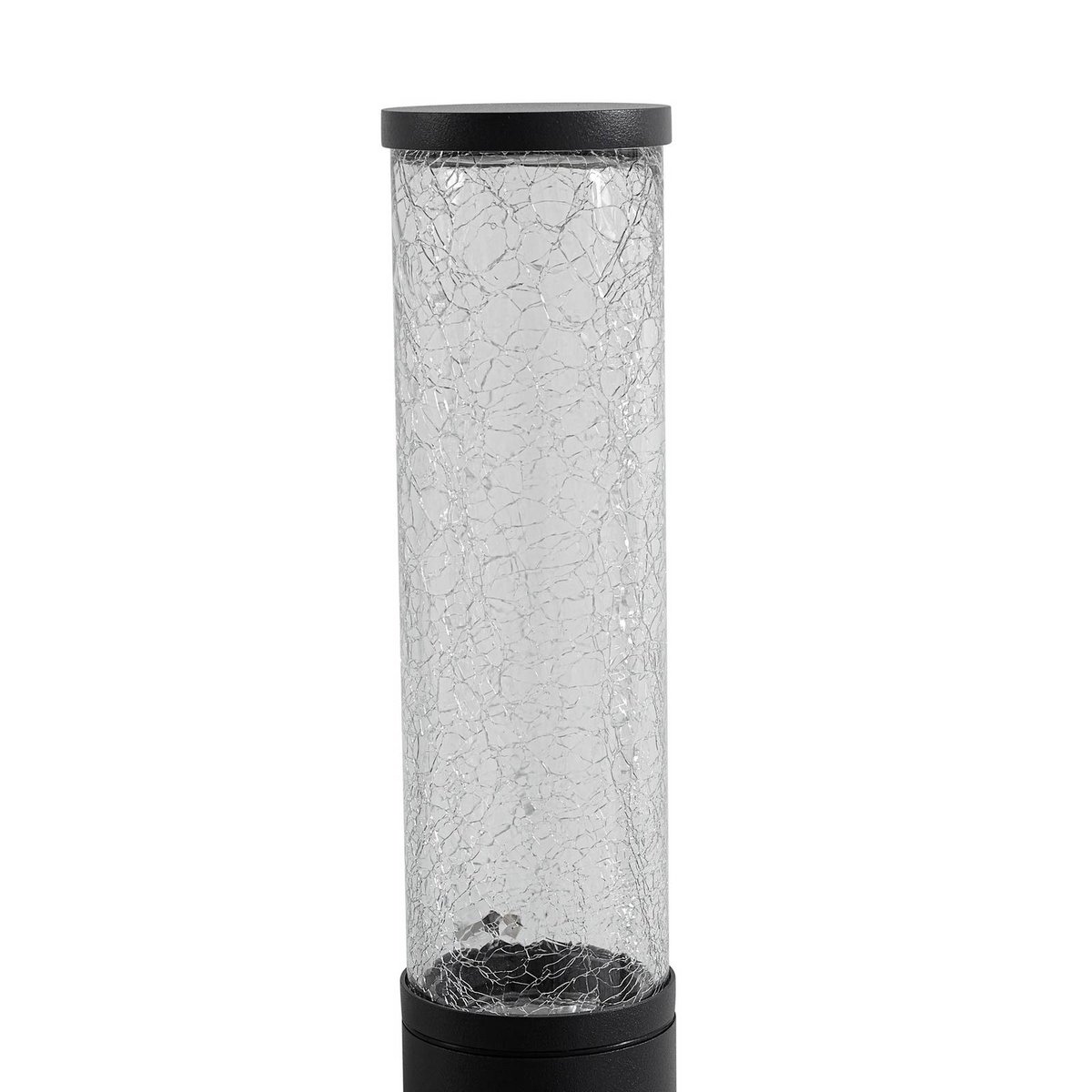 Applique extérieure en aluminium moderne noir, transparent, LINDBY