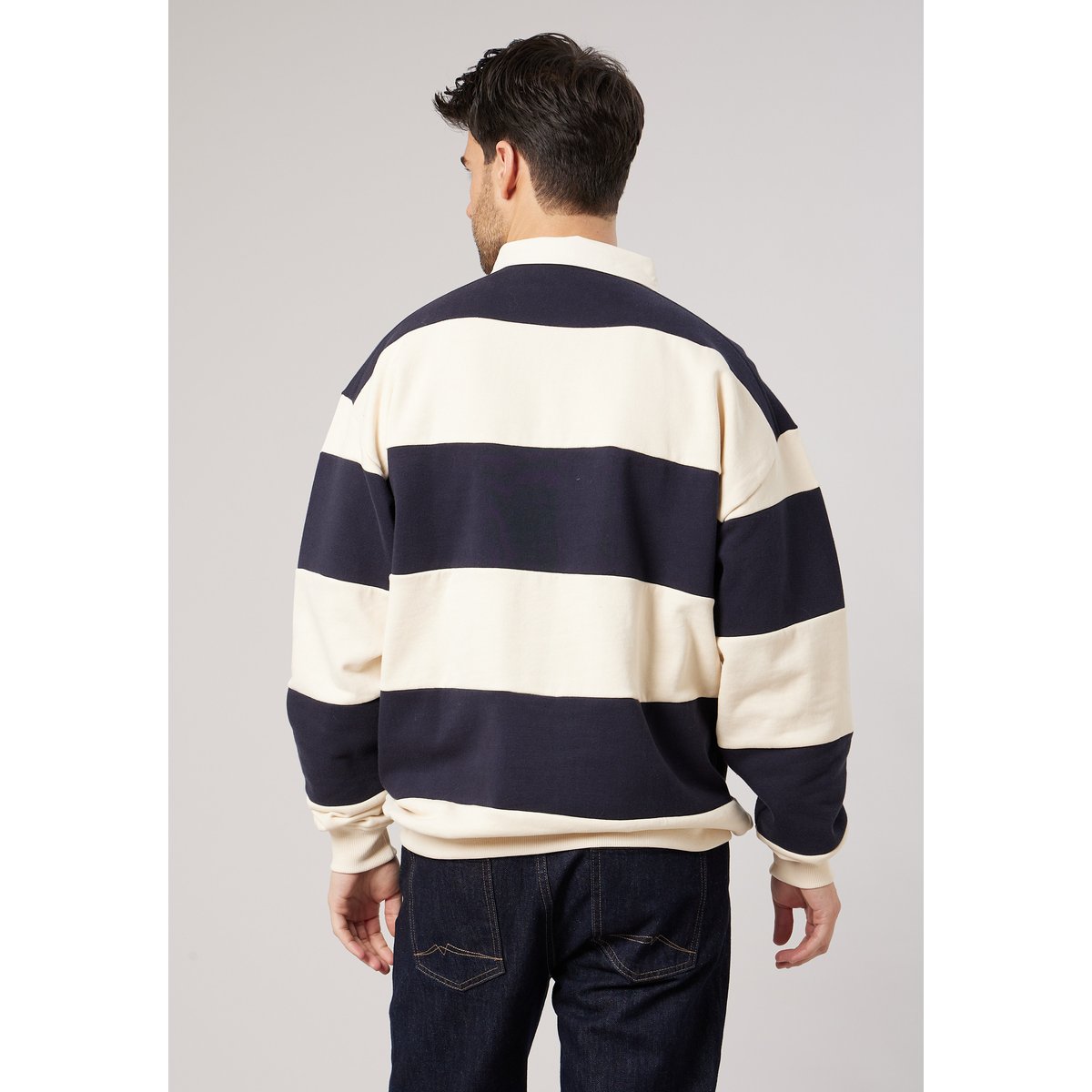 Polo loose homme en 100% coton PRINCETON ivory, DEELUXE