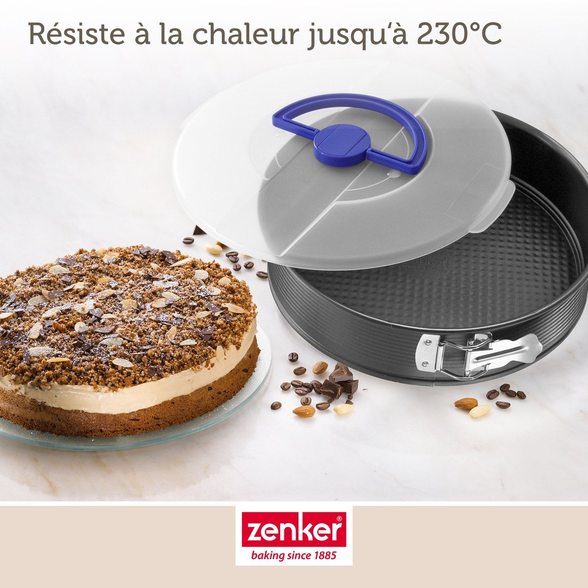 Moule à manqué charnière avec couvercle PURE noir, ZENKER