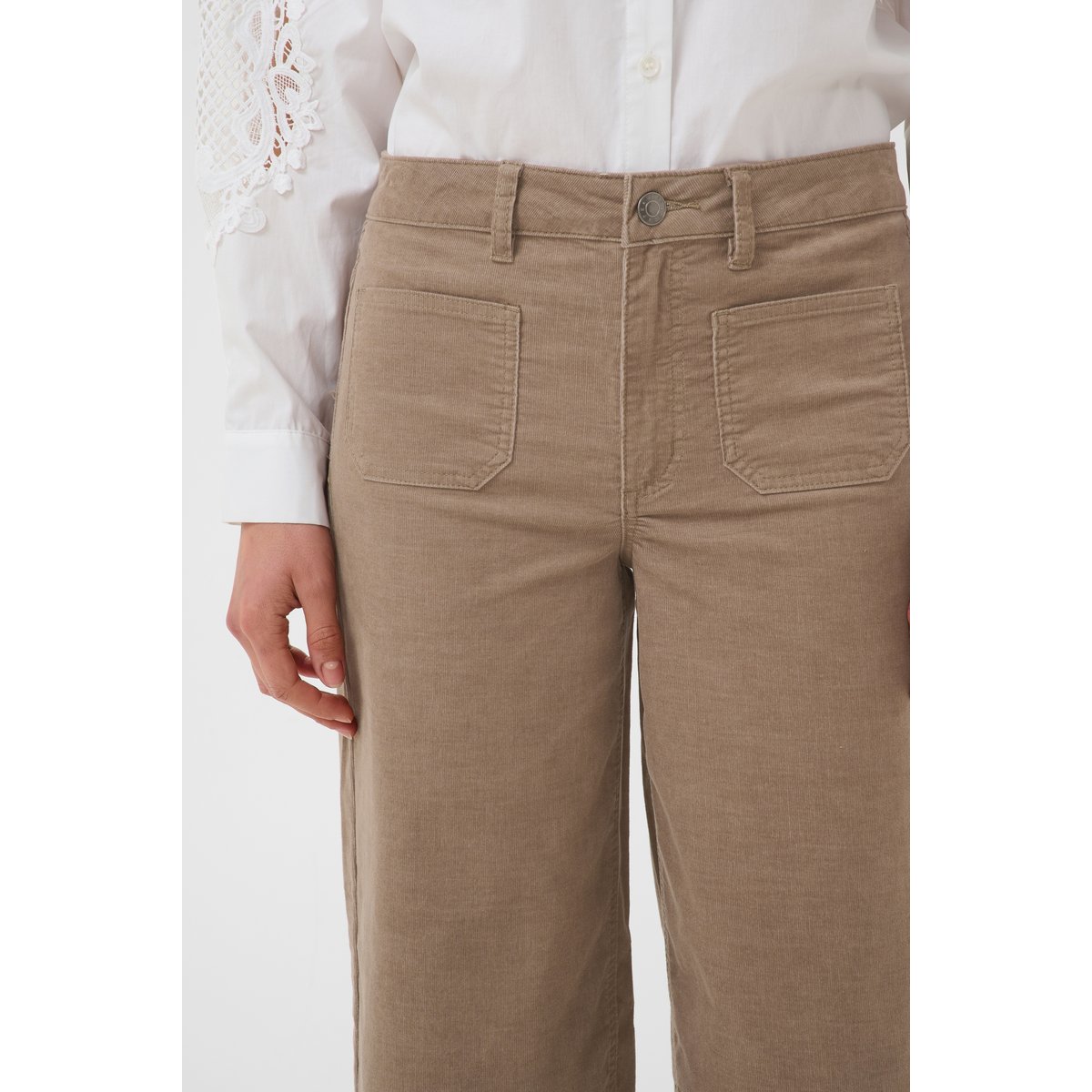 Pantalon casual beige desert taupe, KAFFE