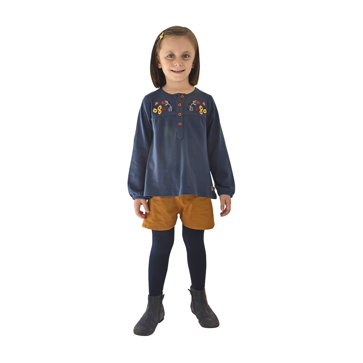 Tee shirt brodÉ drucilla bleu, SUCRE D'ORGE