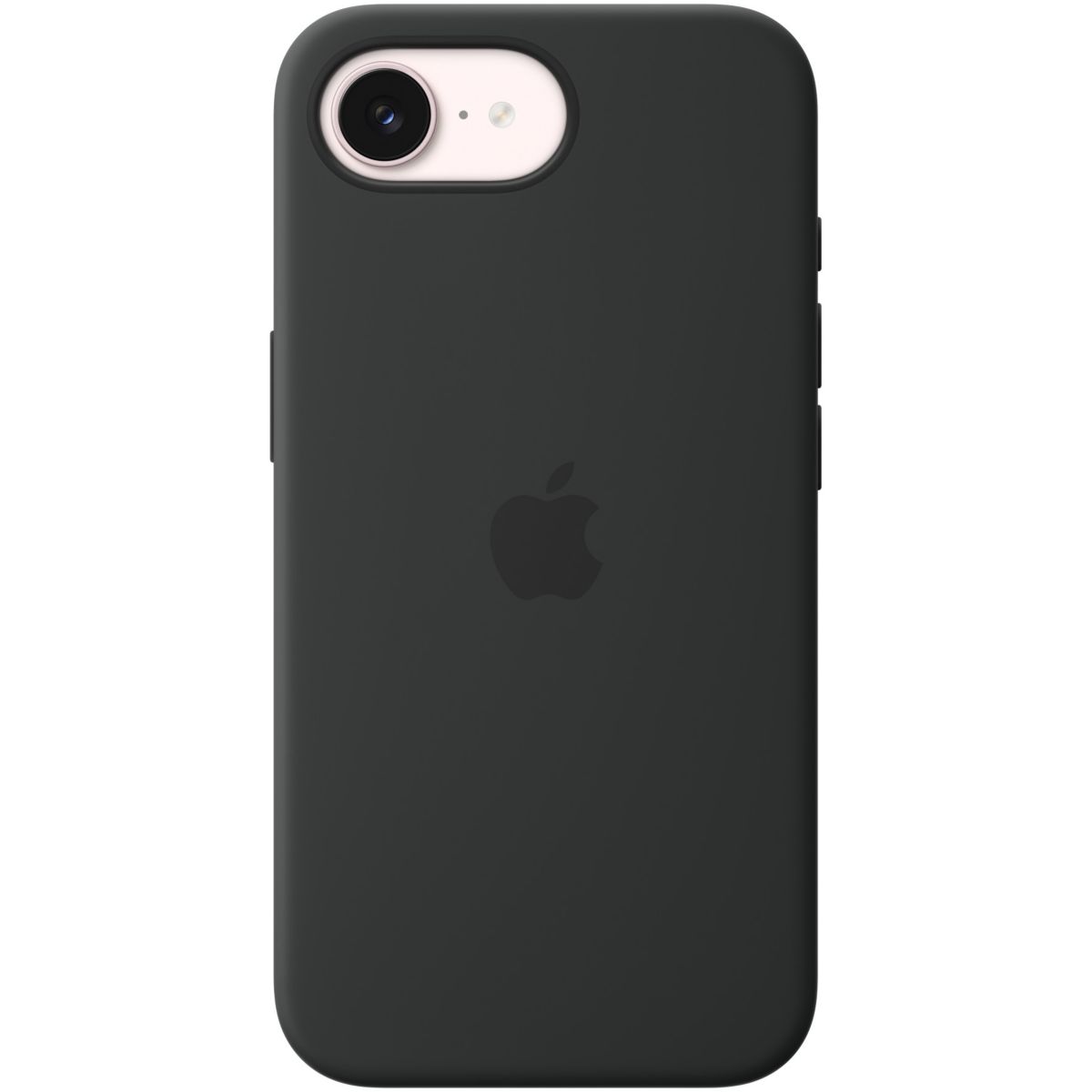 Coque iPhone 17e silicone Magsafe noir couleur unique, APPLE