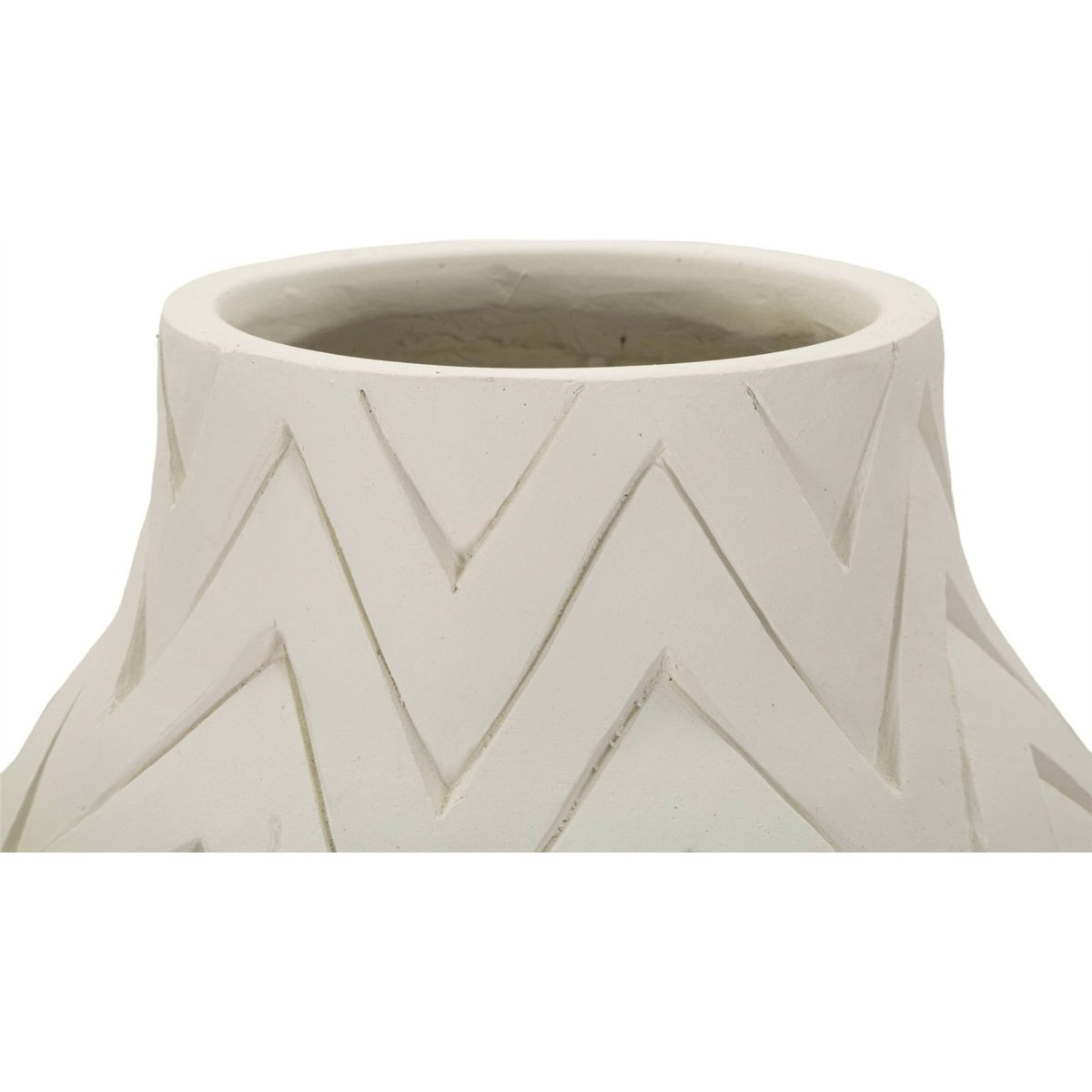 Vase texturé motif chevron MODERN crème, RECOLLECTION