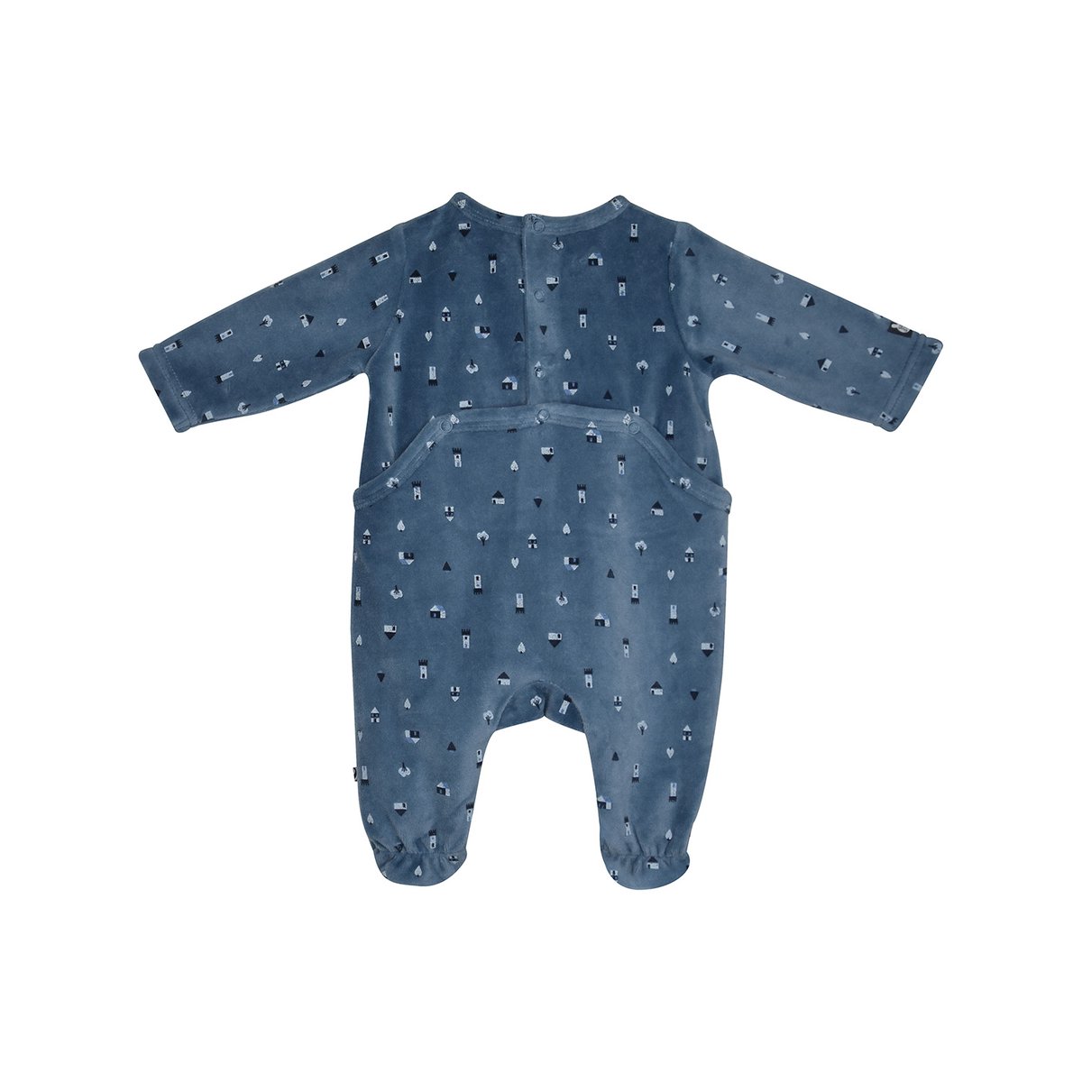 Dors bien nicolaÏ velours rase pont dos bebe bleu, SUCRE D'ORGE
