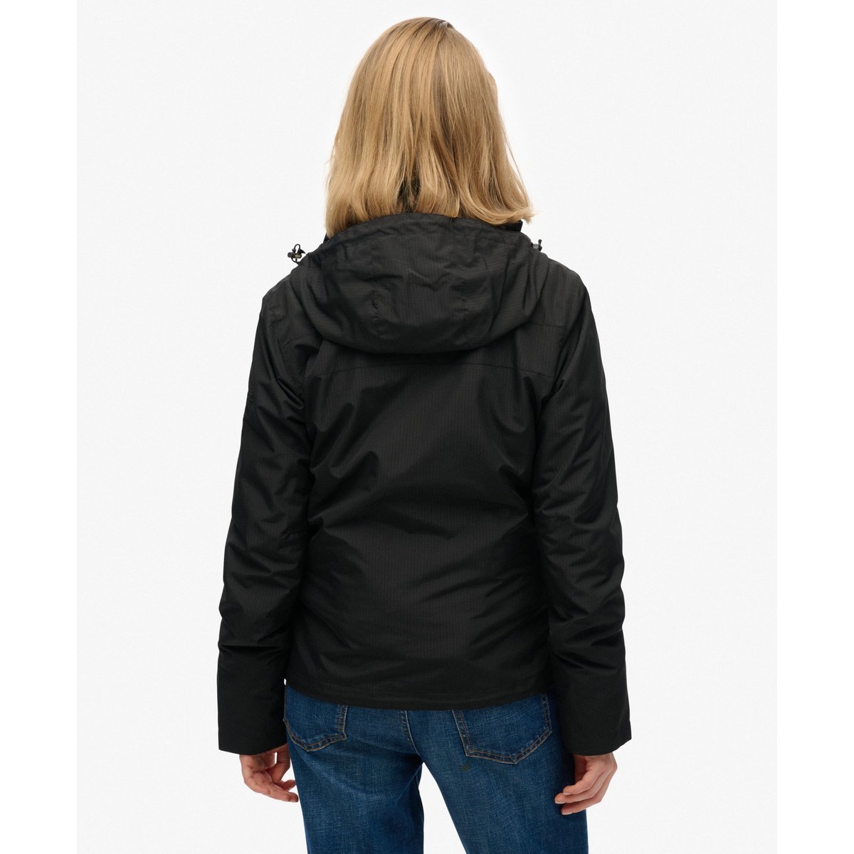 Veste Coupe-Vent à Capuche Mountain météorite noir, SUPERDRY
