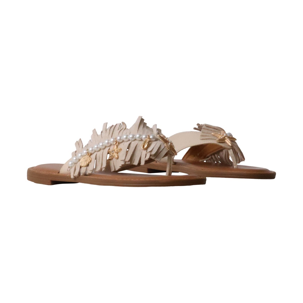 Sandales Plates à Enfiler Paris beige, ENZA NUCCI