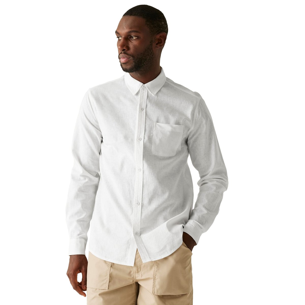 Chemise manches longues LORAN blanc, REGATTA