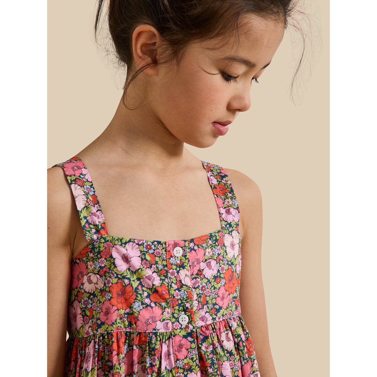 Robe tissu Liberty Meadow Song liberty meadow song corail, CYRILLUS