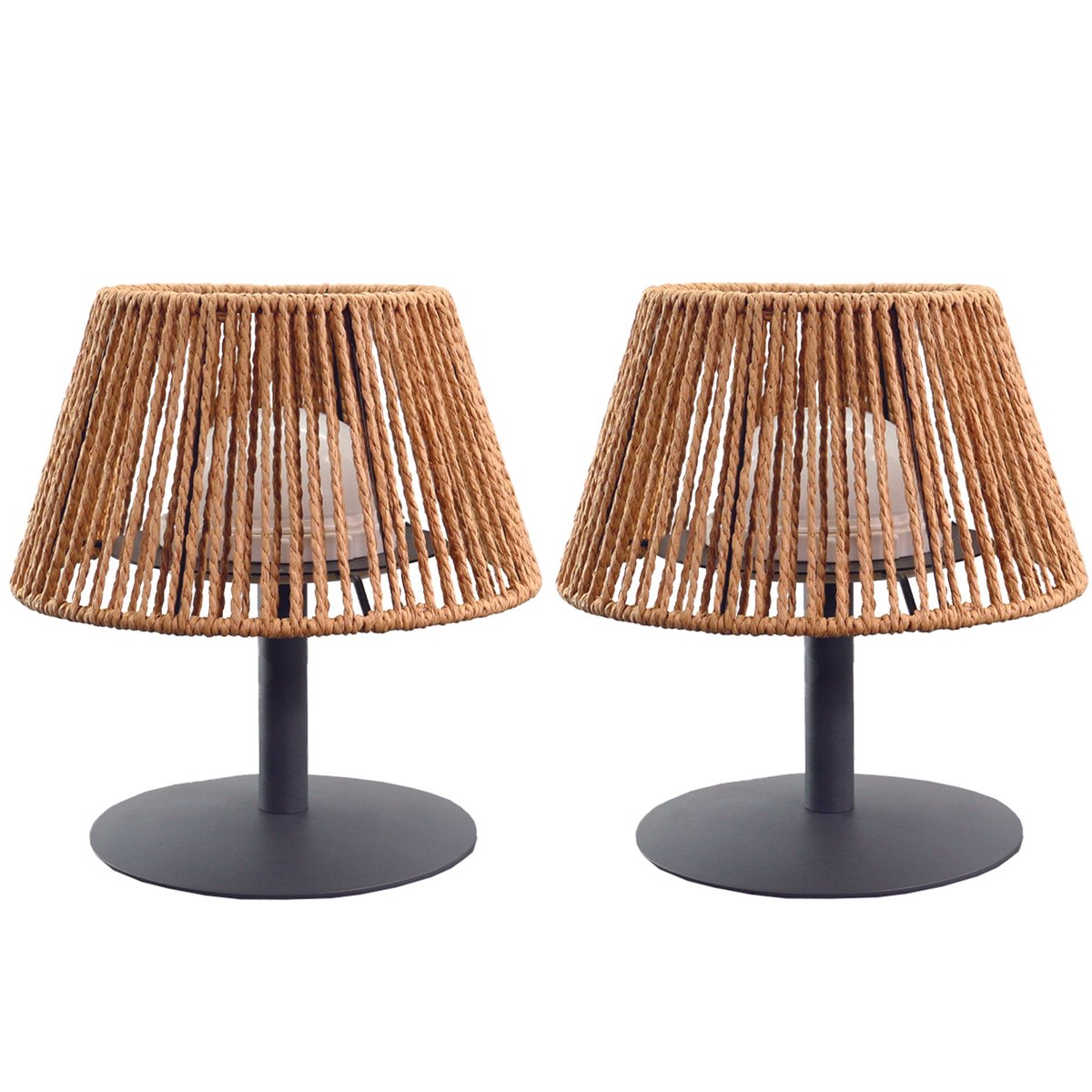 Lot de 2 lampes de table sans fil 2x STANDY MINI beige, LUMISKY