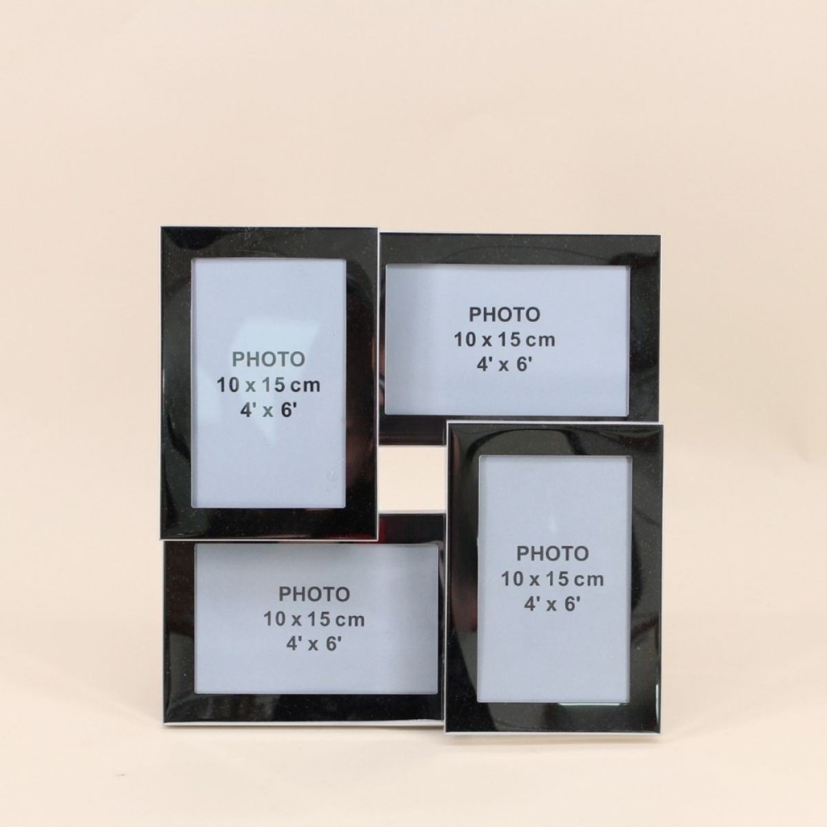 Cadre photo 4 vues 30x30cm gris clair, ORNAMI