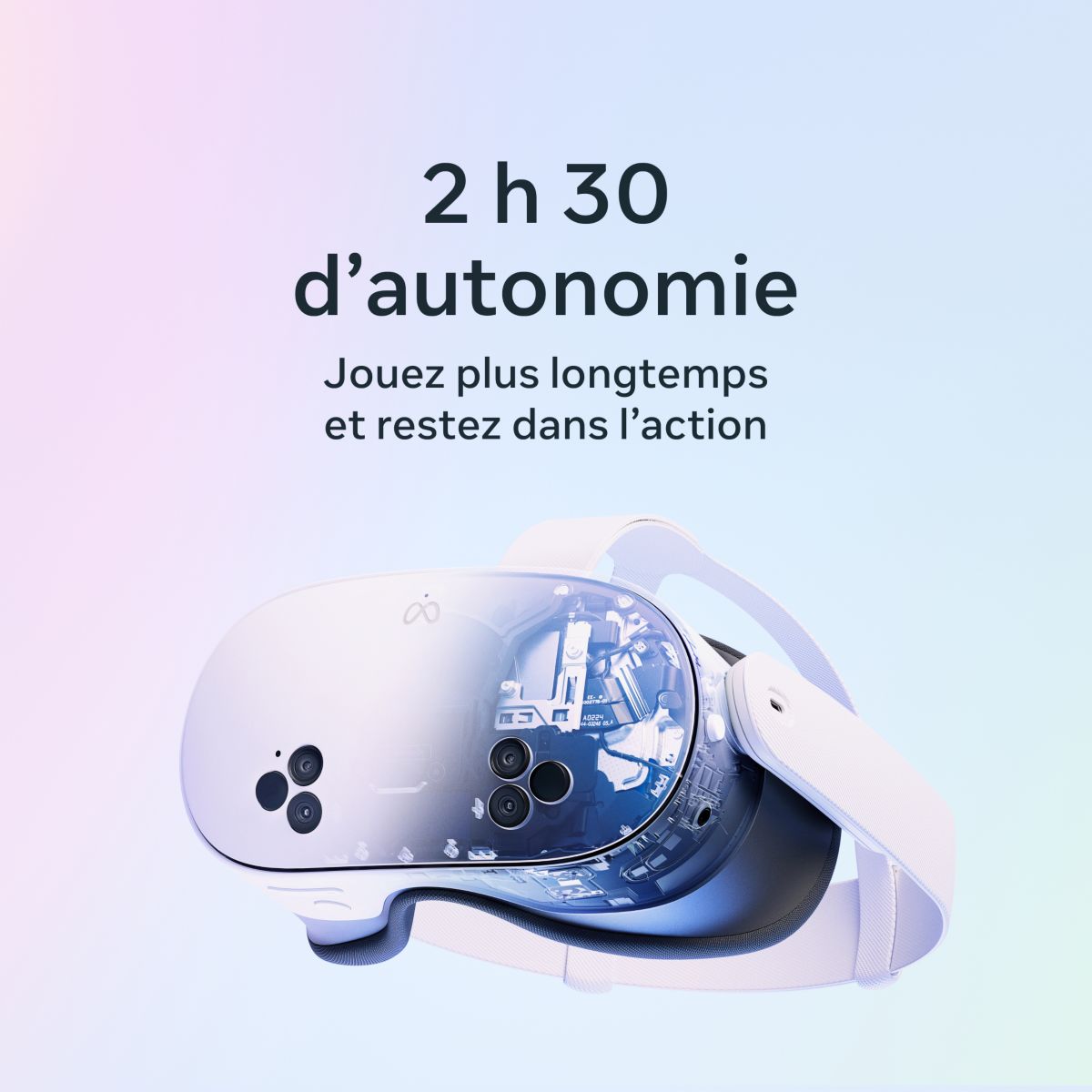Casque de réalité virtuelle Quest 3S 256 Go couleur unique, META