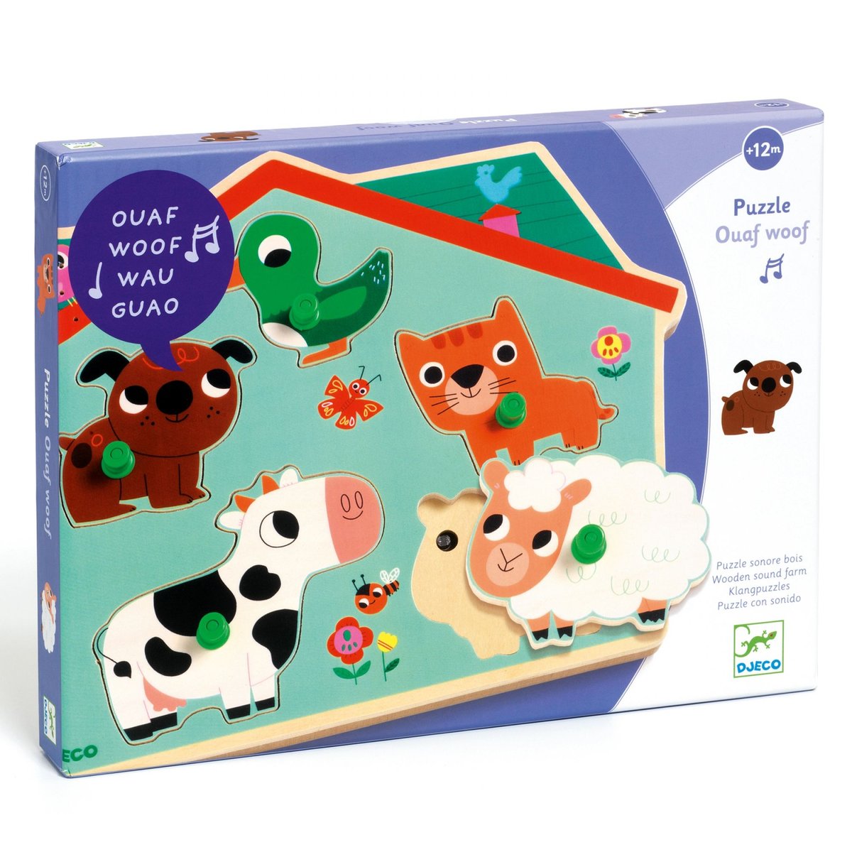 Puzzle vert, rouge, orange, DJECO