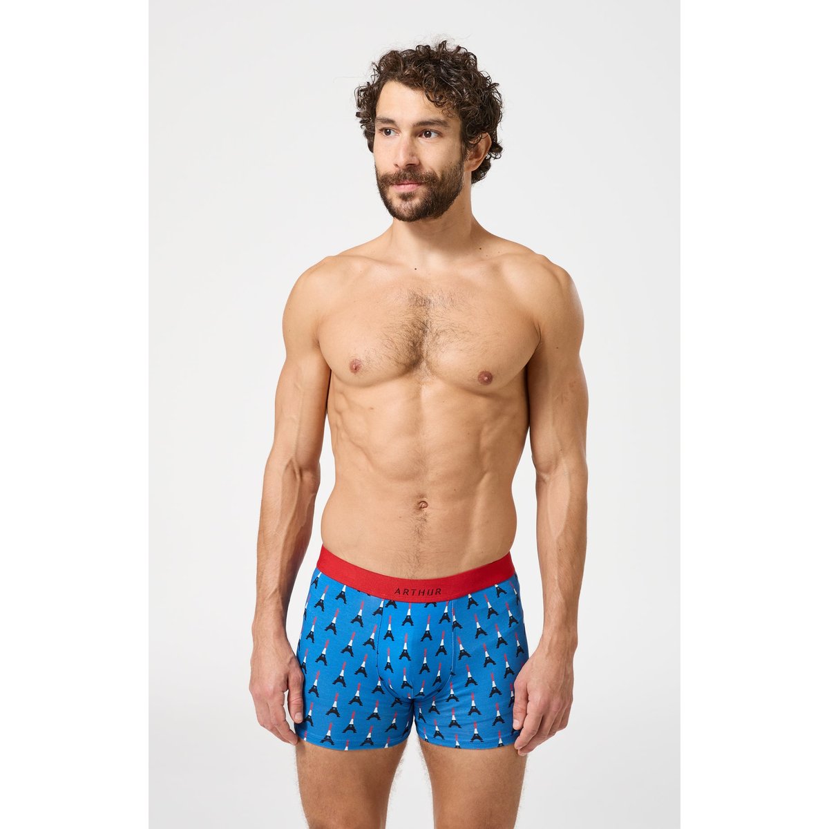 Pack 2 Boxers en coton imprimé Paris multicolore, ARTHUR
