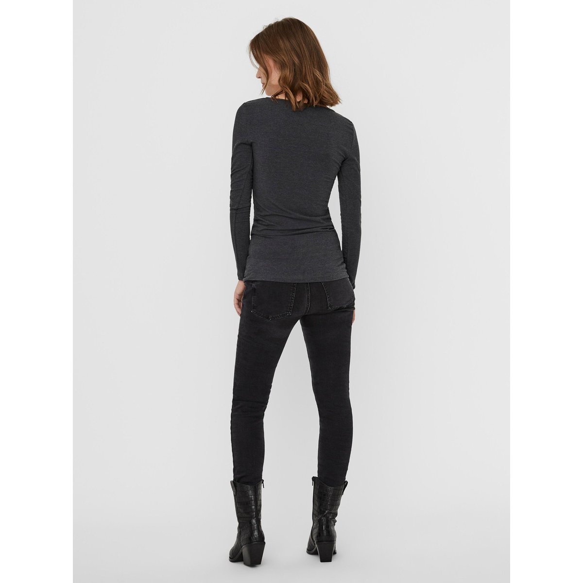 Top dark grey melange, VERO MODA