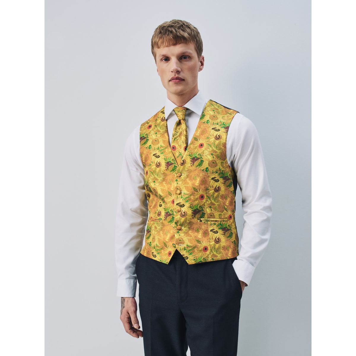 Gilet de costume habillé jaune, NEXT
