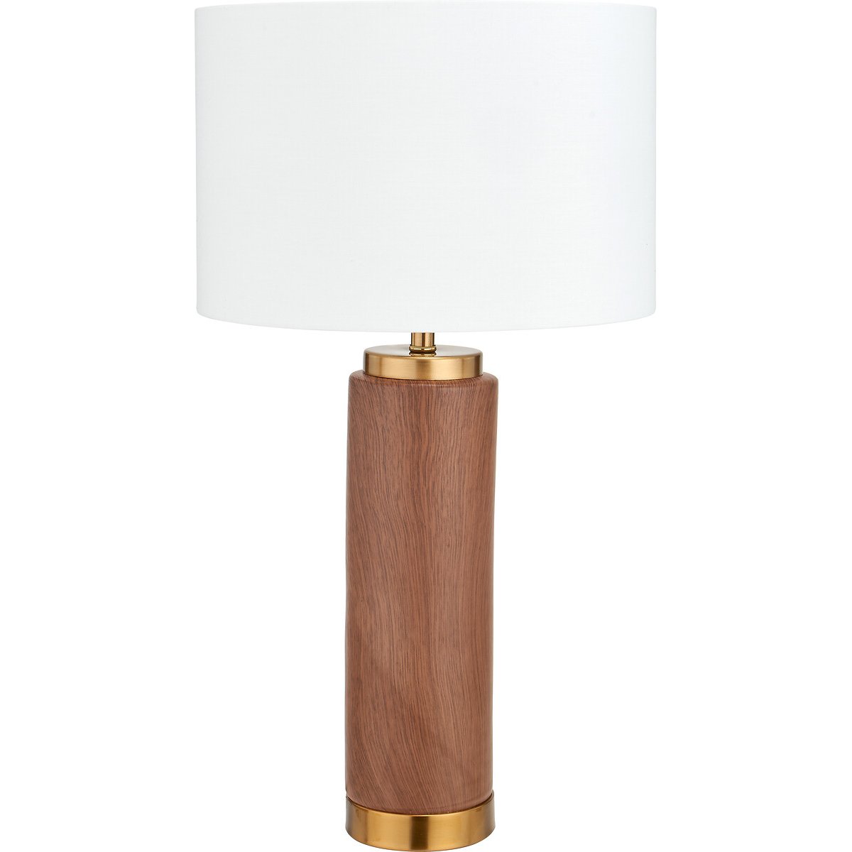 Carrera Tall Wood Effect Ceramic Table Lamp brown , ÉDITÉ