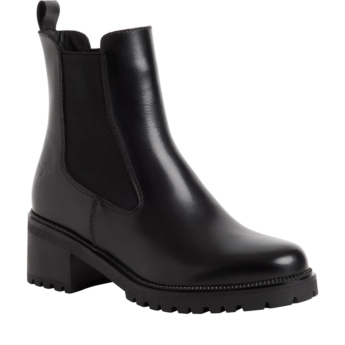 Leather Chelsea Boots black, TAMARIS