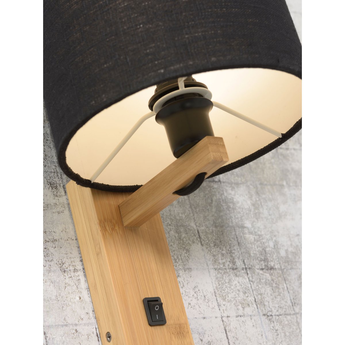Lampe Murale Bambou ANDES gris foncé, GOOD & MOJO