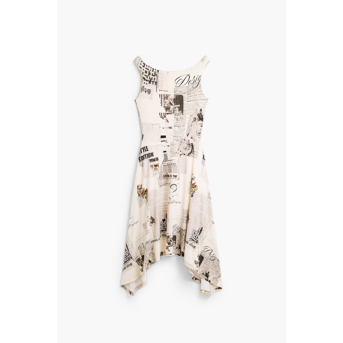 Robe sans manches imprimée blanc, DESIGUAL