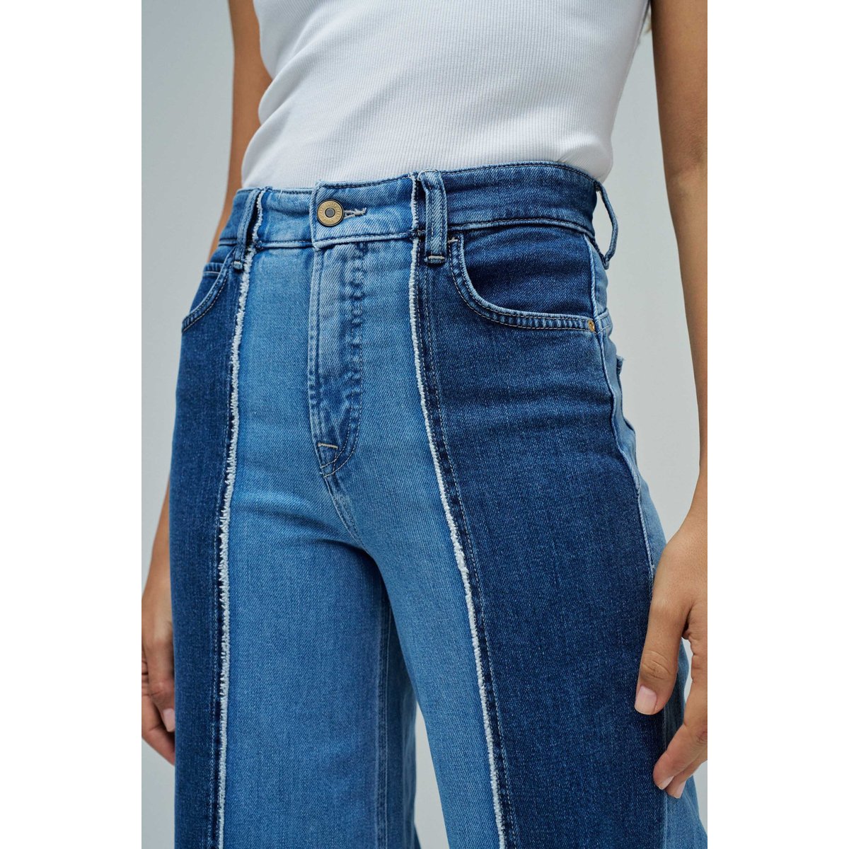 JEAN FAITH PUSH IN WIDE bleu, SALSA JEANS