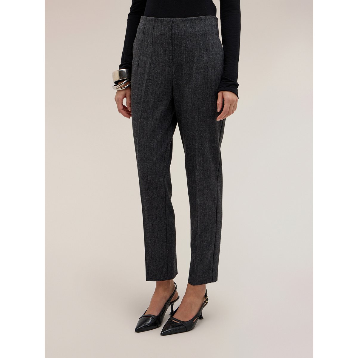 Pantalon regular The Tailoring Lab gris, MOTIVI