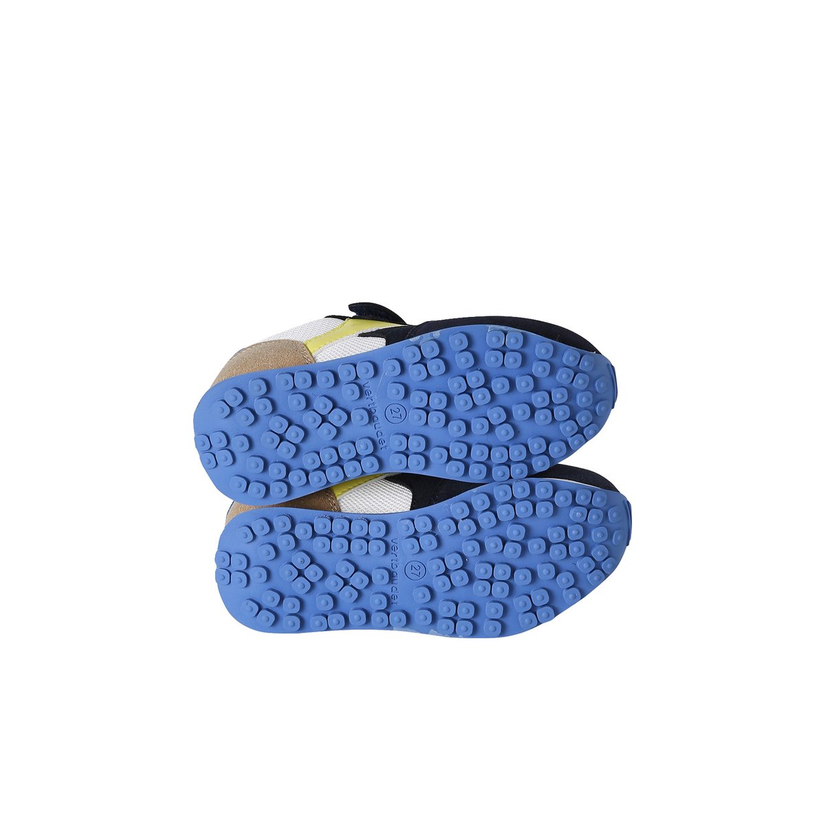 Baskets lacets élastiqués à scratchs lot bleu, VERTBAUDET
