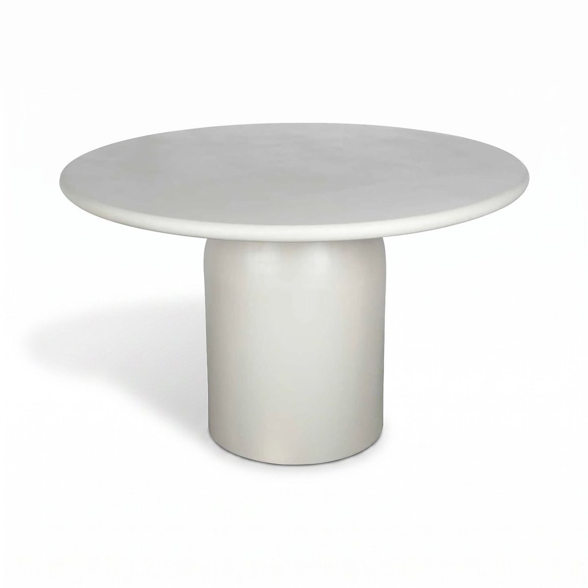Table ronde 120cm effet béton, MINERAL couleur unique, NOW'S HOME