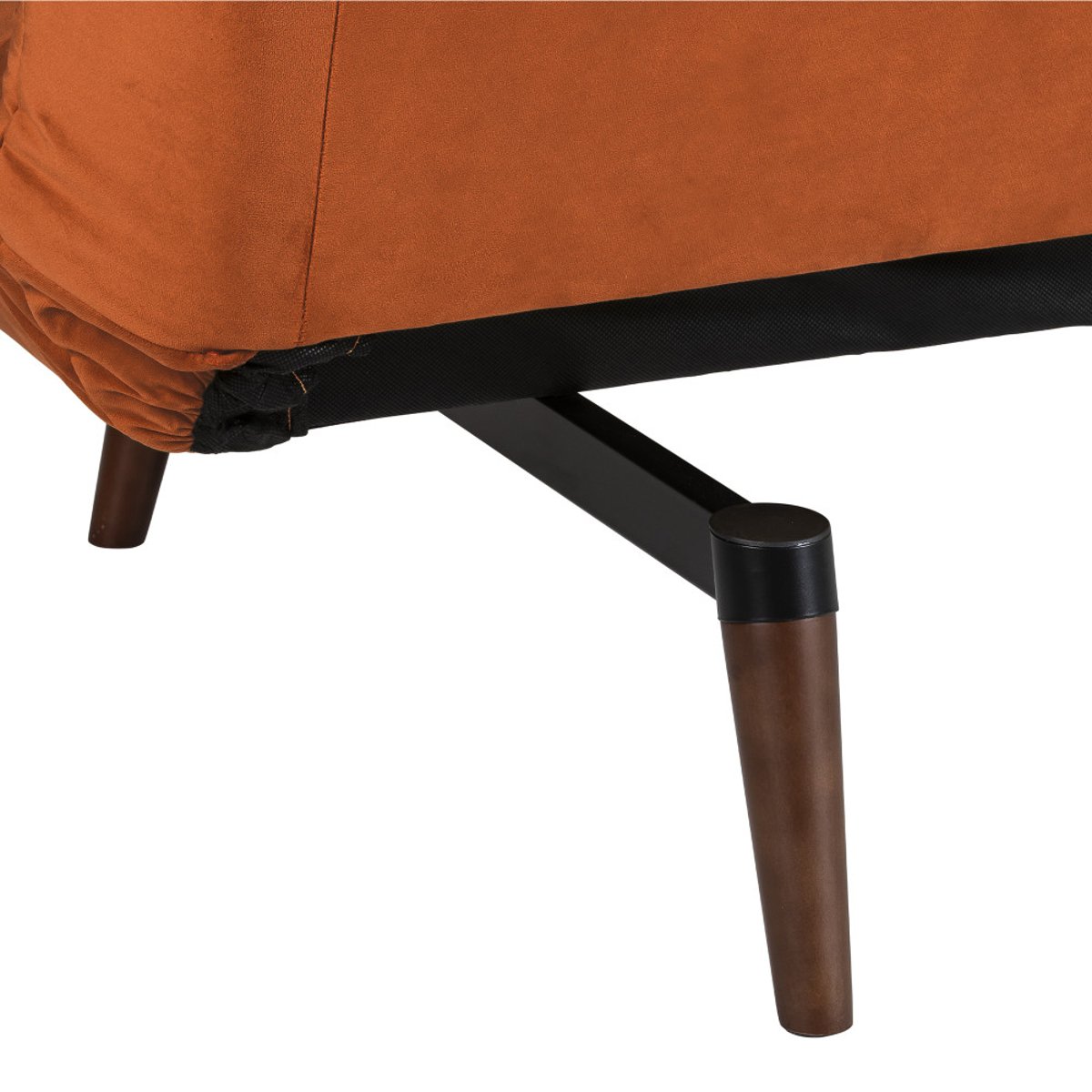 Canapé convertible 3 places en velours- TOMMY rouille, DRAWER