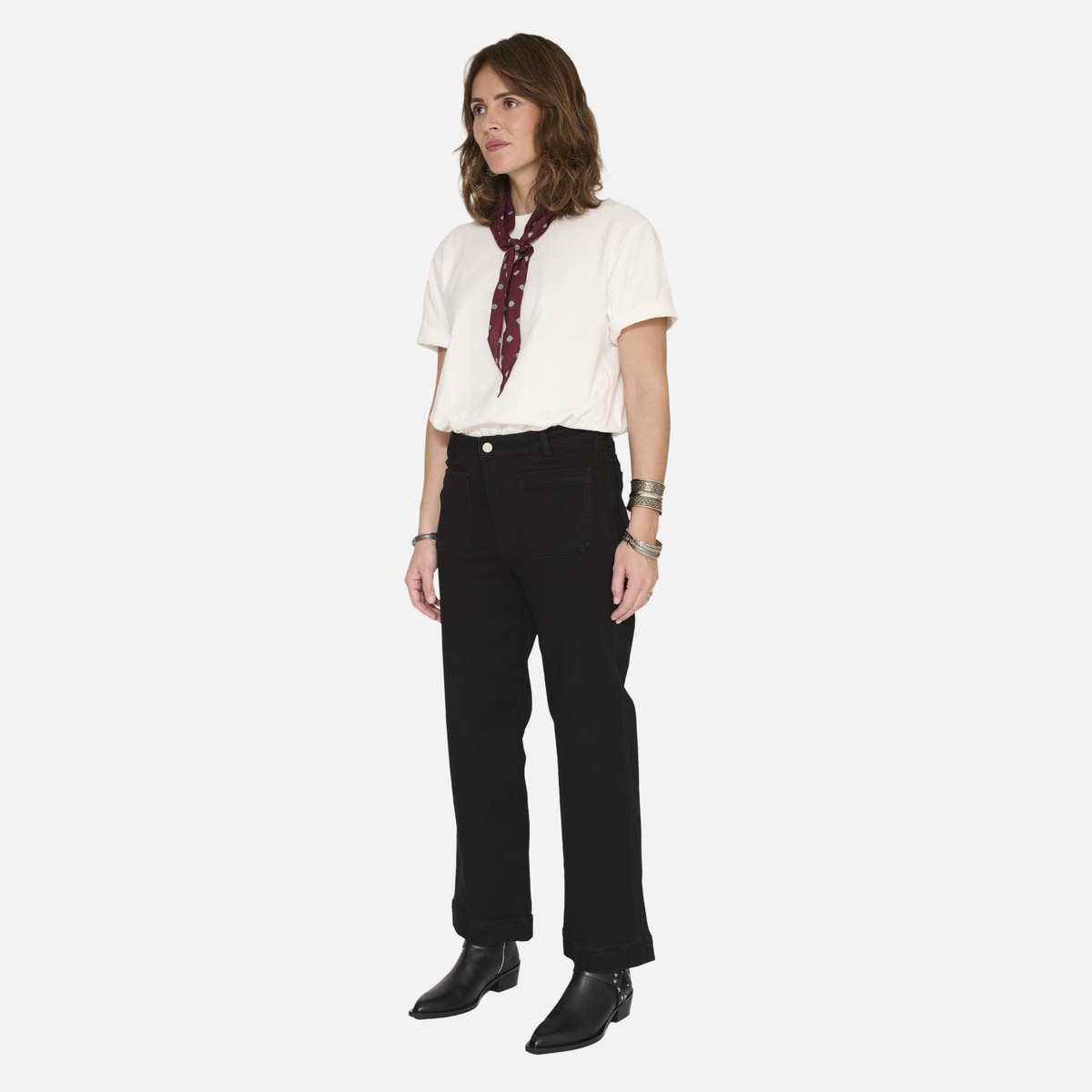 Jean THE FRIDA POWER STRETCH black - rinse wash, MKT STUDIO